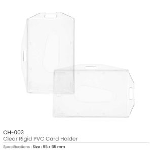 Clear Plastic PVC Card Holder - Image 3