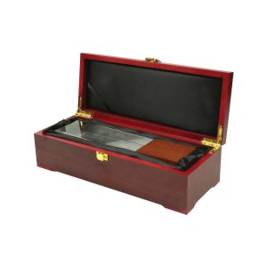 Cuboid Shaped Crystal Awards with Wooden Base - Image 5