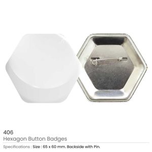 Hexagon Button Badges - Image 3