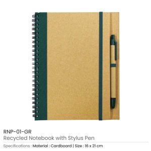 Recycled Notebook with Stylus Pen - Image 7