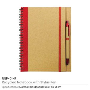 Recycled Notebook with Stylus Pen - Image 8