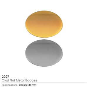 Oval Flat Metal Badges - Image 5