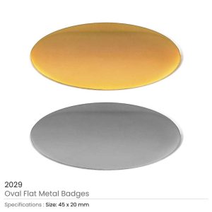 Oval Flat Metal Badges - Image 5