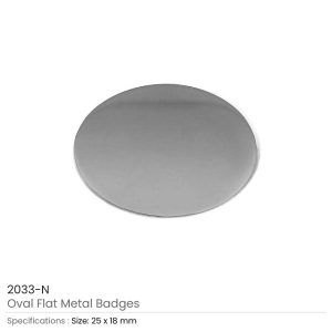 Oval Flat Metal Badges - Image 3