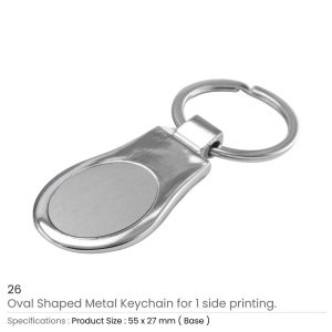 Oval Shaped Metal Keychains - Image 4