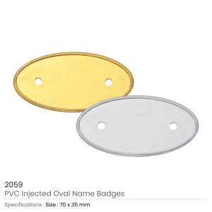 PVC Injected Oval Name Badges - Image 5