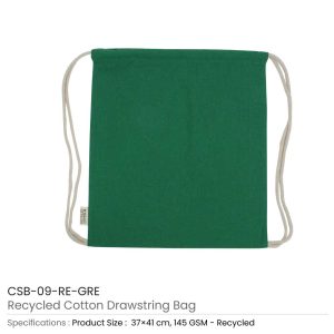 Recycled Drawstring Cotton Bags - Image 9