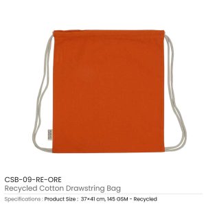 Recycled Drawstring Cotton Bags - Image 12