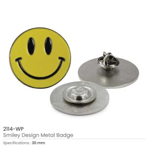 Smiley Metal Badges - Image 4