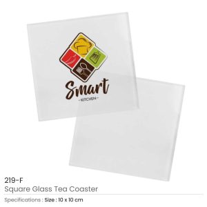 Square Glass Tea Coasters - Image 3