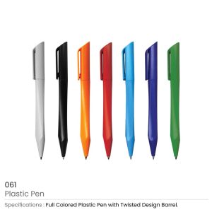 Twisted Design Plastic Pens - Image 3