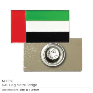 UAE Flag Metal Badges Rectangle - Image 3
