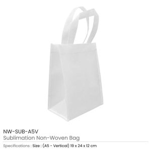 A5 White Non Woven Bags - Image 3