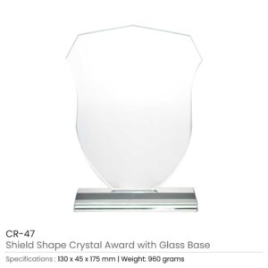 Shield Shaped Crystal Awards - Image 3