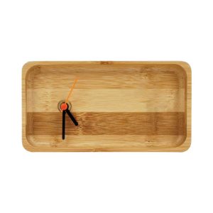 Rectangular Bamboo Desk Clock