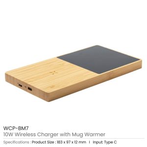 Eco-Friendly Wireless Charger with Mug Warmer | 10W | Type C - Image 3