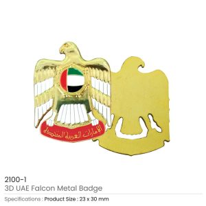UAE Falcon Metal Badges - Image 3