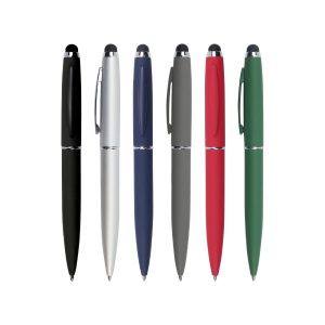 Stylus Metal Pens Rubberized & Twist-action