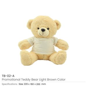 Promotional Teddy Bear Toys with Printable White Tshirt - Image 7