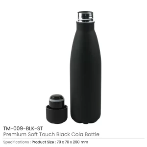Premium Soft Touch Cola Bottles in Stainless Steel 500ml - Image 3