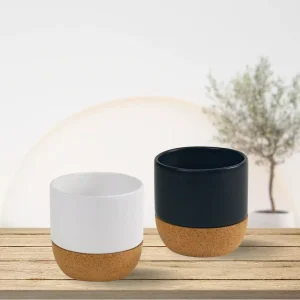 Ceramic Cup with Cork Base 6 oz Matte Finish - Image 5