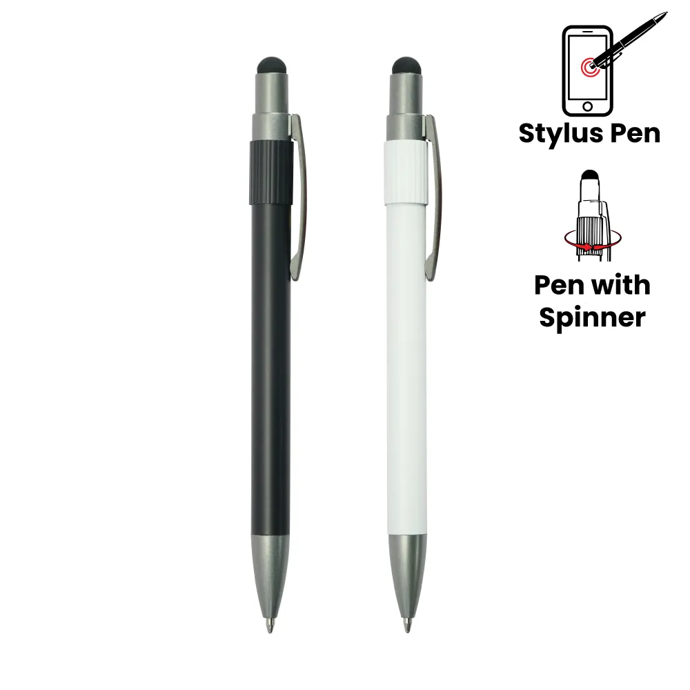 Push Button Gui Draw Pens Stylus Metal Spinner Pens – Push Button (Blue Ink) | Promotional Gifts ...